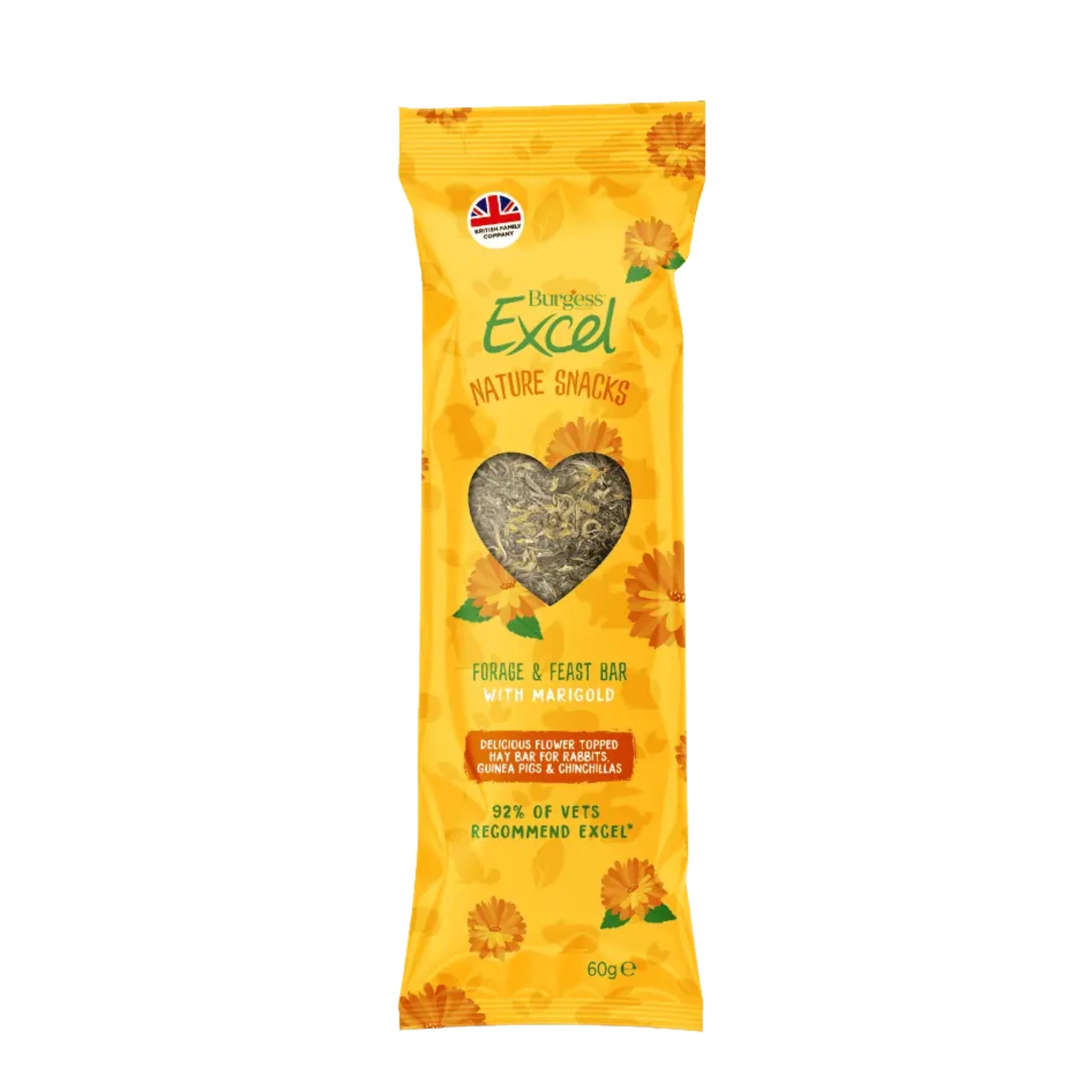 BURGESS EXCEL FORAGE & FEAST BAR WITH MARIGOLD 60G