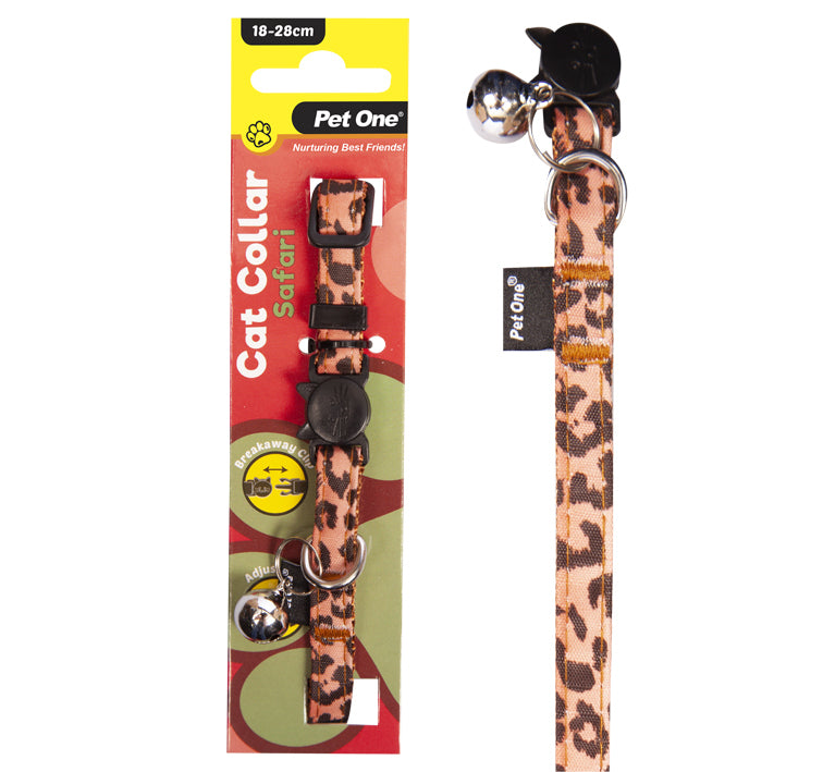PET ONE CAT COLLAR SAFARI ORANGE