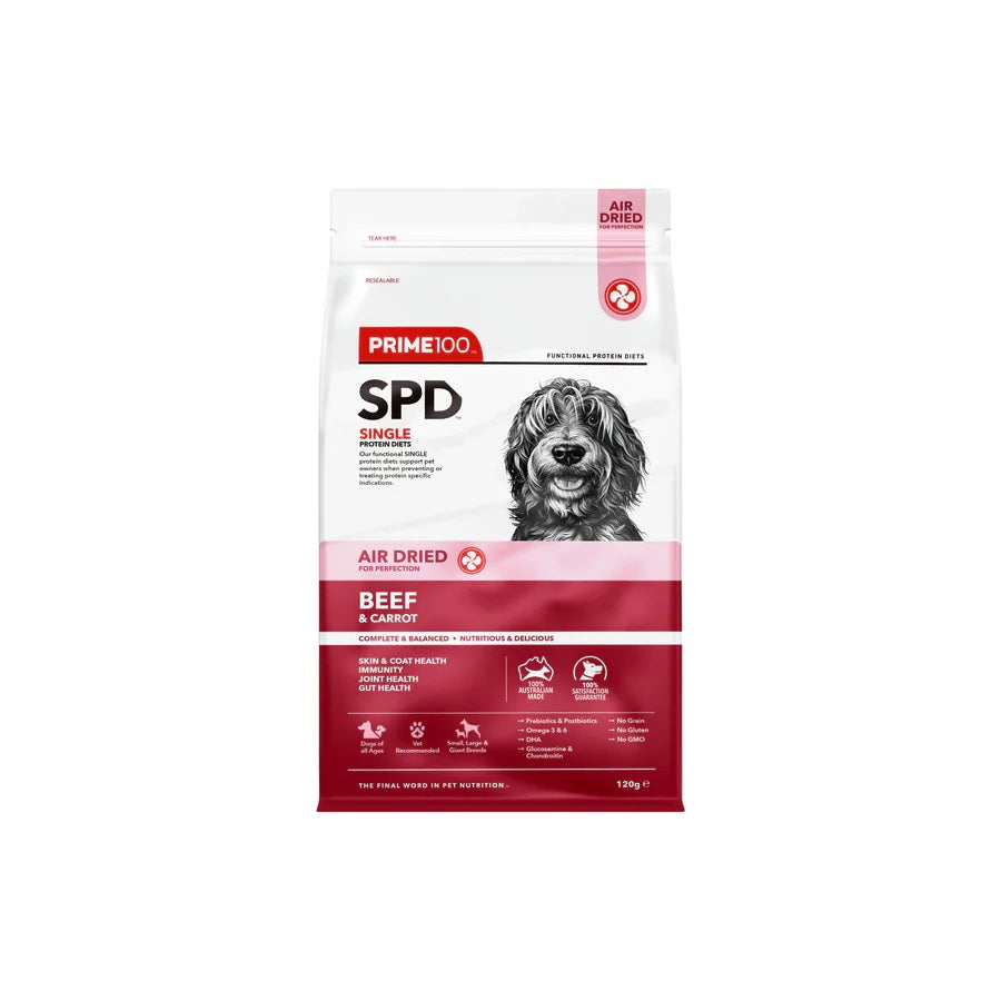 PRIME100 SPD AIRDRIED BEEF & CARROT 120G