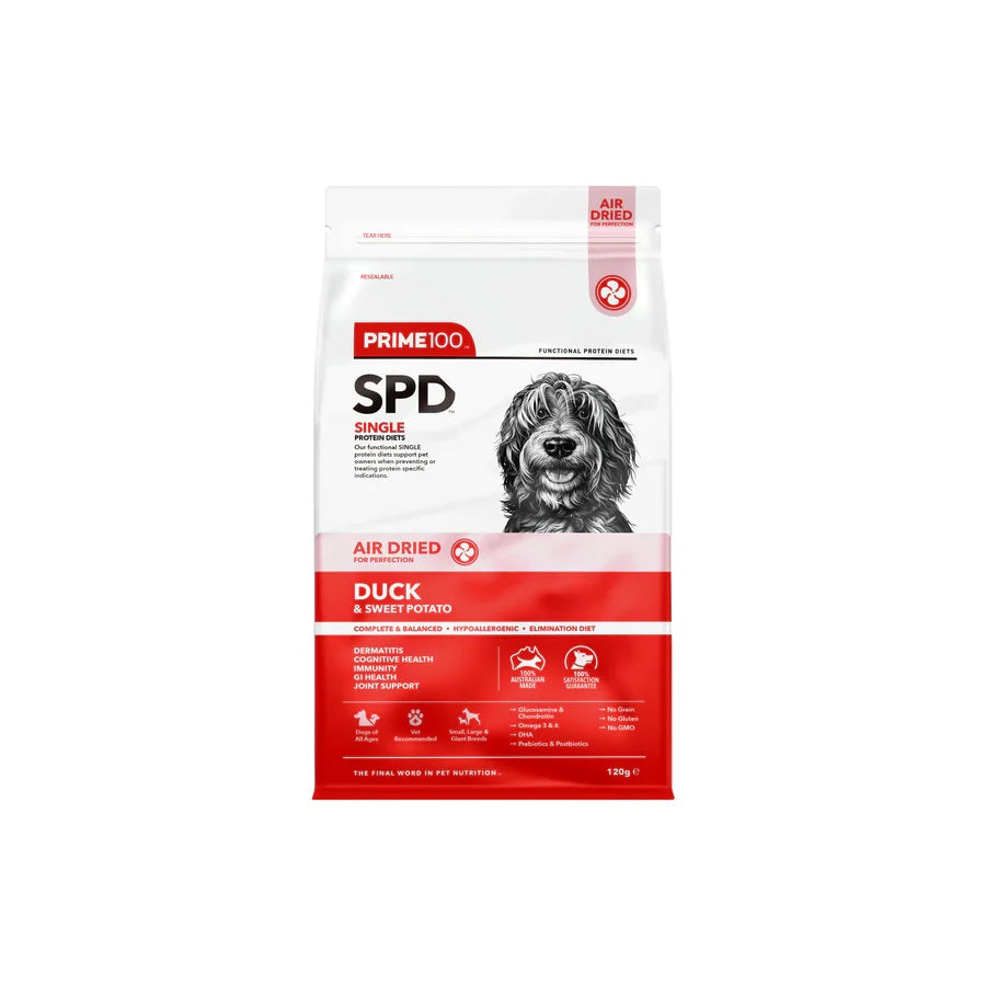 PRIME100 SPD AIRDRIED DUCK & SWEET POTATO 120G