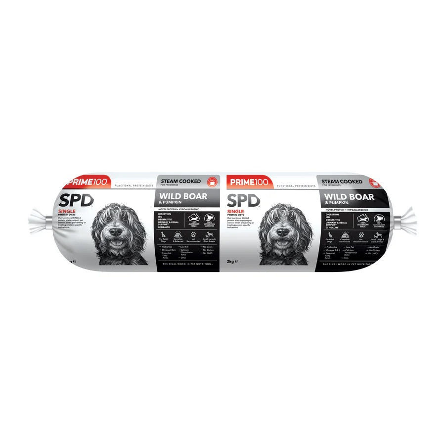 PRIME100 WILD BOAR & PUMPKIN DOG ROLL 2KG