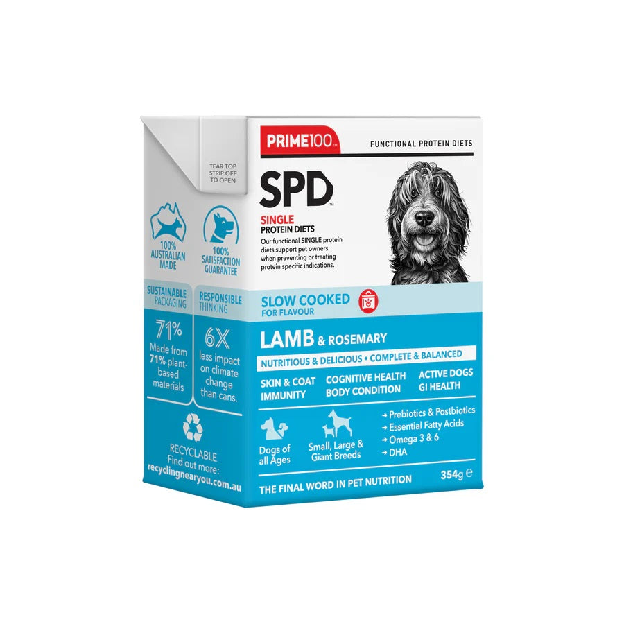 PRIME100 SLOW COOKED SPD LAMB & ROSEMARY 354G