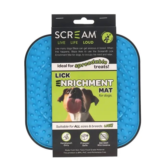 SCREAM LICK MAT BLUE FOR CRATES