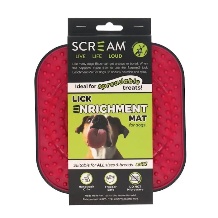 SCREAM LICK MAT PINK FOR CRATES