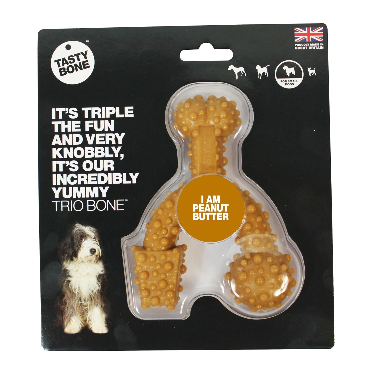 TASTY BONE TRIO PEANUT BUTTER SML