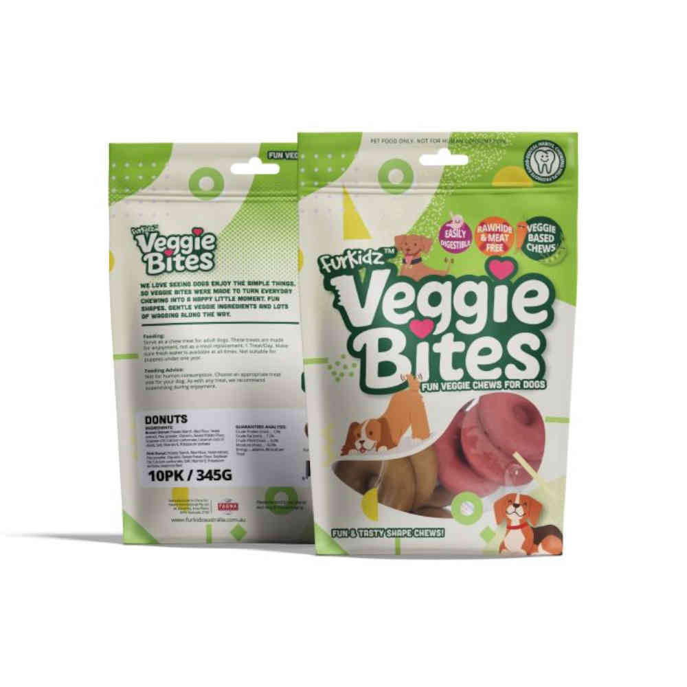 FURKIDZ VEGGIE BITES DONUTS 10PK