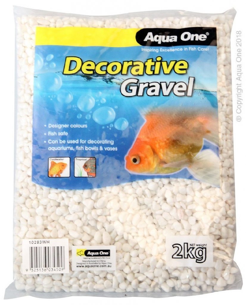 AQUA ONE DECORATIVE GRAVEL WHITE 2KG
