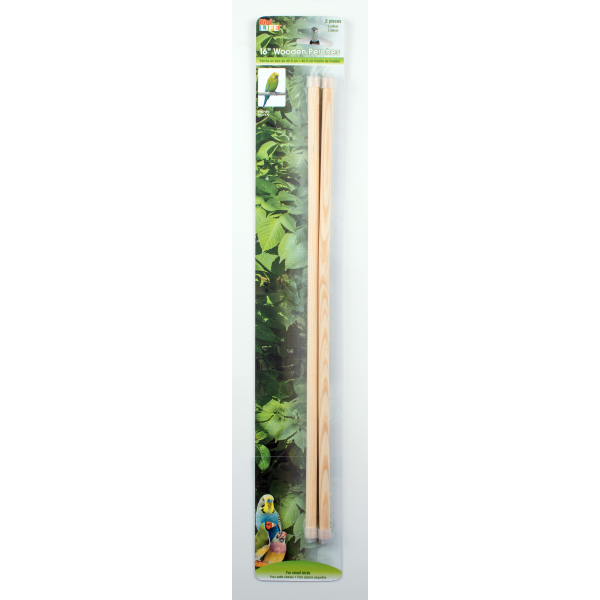 BIRD LIFE WOODEN BIRD PERCH 2 PACK 41CM