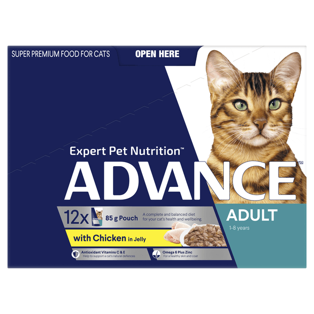 ADVANCE CAT CHICKEN AND TURKEY JELLY 85G X 12