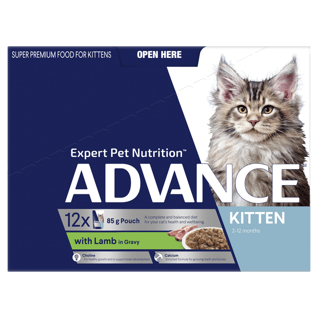 ADVANCE KITTEN LAMB GRAVY 85G X 12