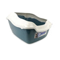 POO WEE CAT LITTER TRAY WITH HIGH SIDES BLUE