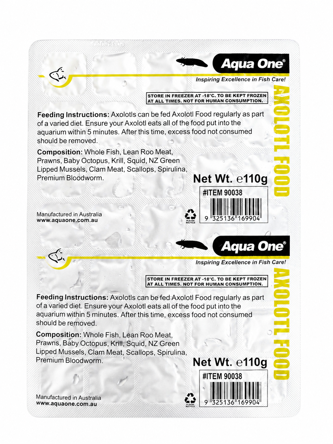 AQUA ONE AXOLOTL FOOD 110G