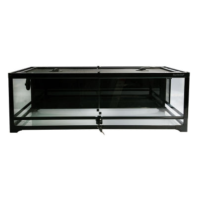 REPTILE ONE RTF GLASS TERRARIUMS HINGE DOOR BLACK ASST