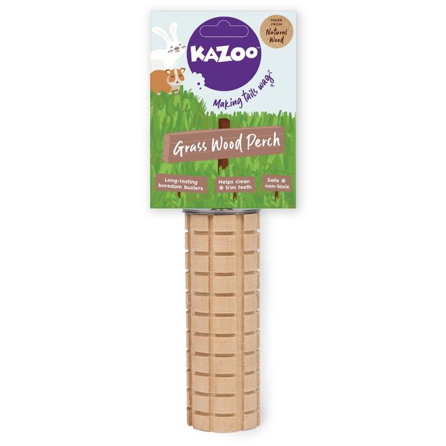 KAZOO HAPPY HOPPERS SMALL ANIMAL GRASS WOOD PERCH