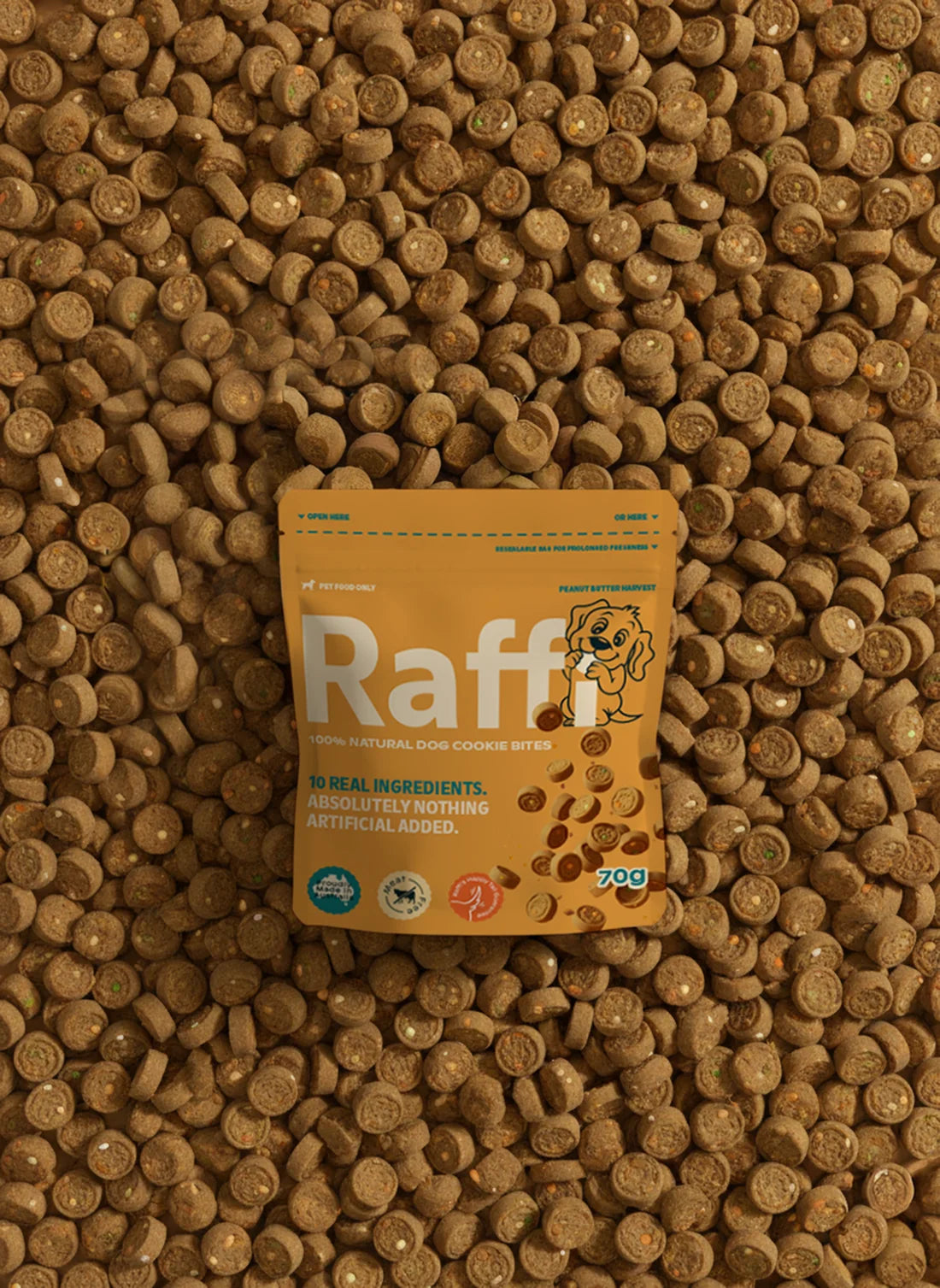 RAFFI 100% NATURAL DOG COOKIE BITES 70G