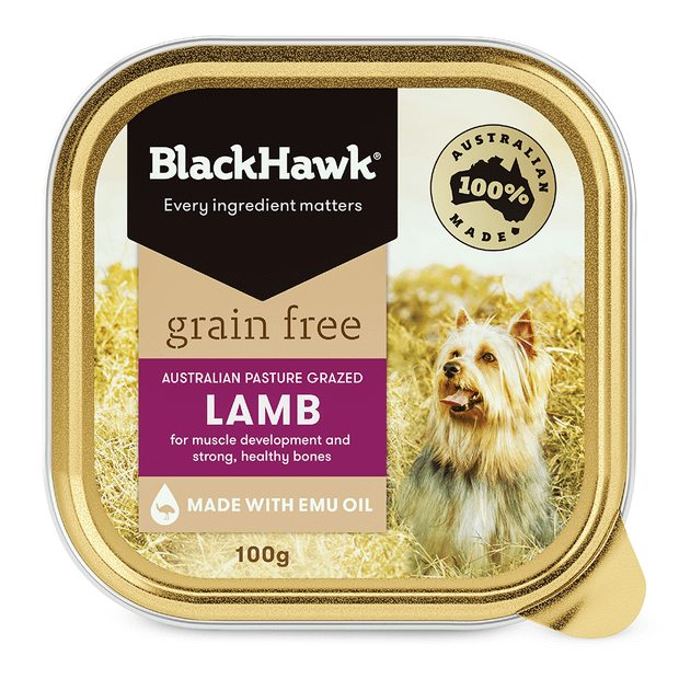 BLACK HAWK GRAIN FREE LAMB 100G X 9