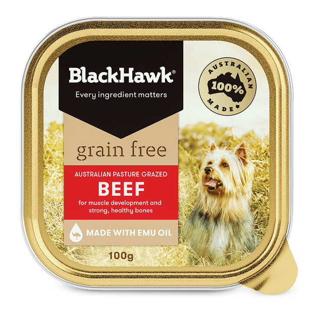 BLACK HAWK GRAIN FREE BEEF 100G X 9