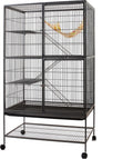 BONO FIDO CAT & SMALL ANIMAL CAGE 3 LEVEL BLACK