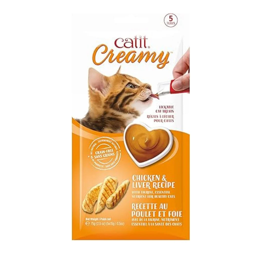 CATIT CREAMY LICKABLES CHICKEN TUBES 4PK 10G