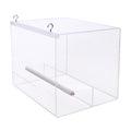 AVIONE ENCLOSED ACRYLIC BIRD FEEDER WITH PERCH 16CM
