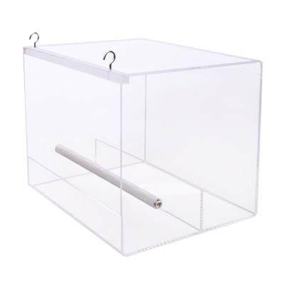 AVIONE ENCLOSED ACRYLIC BIRD FEEDER WITH PERCH 16CM