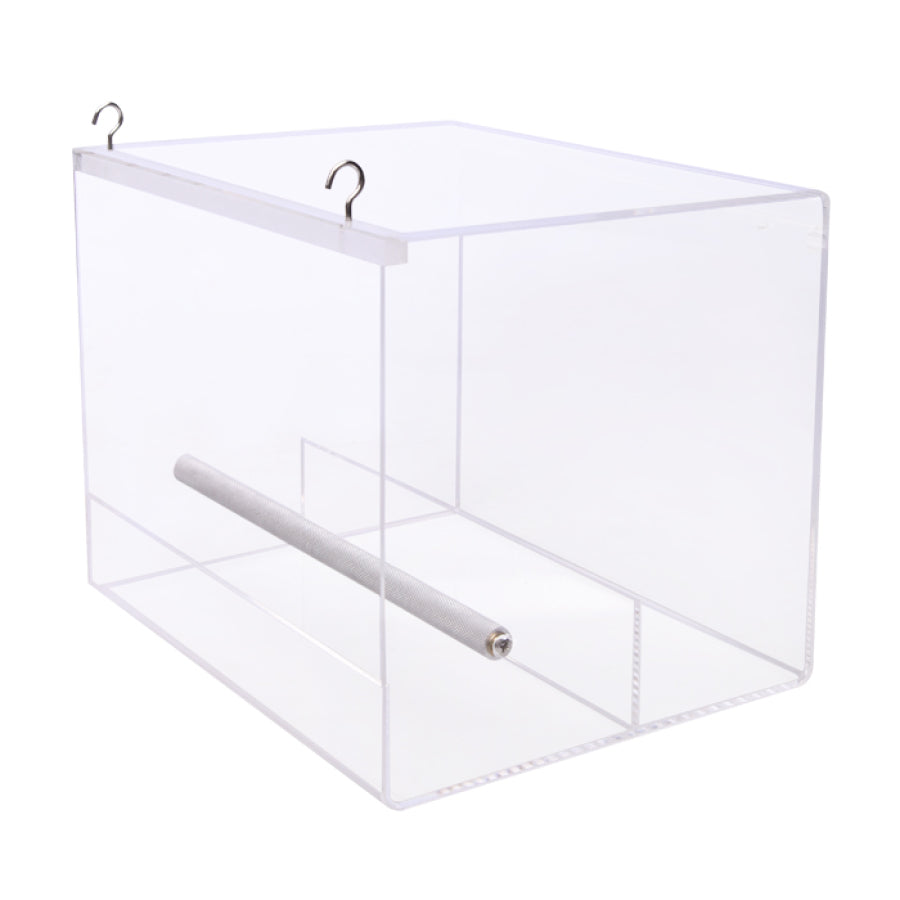 AVIONE ENCLOUSED BIRD FEEDER WOTH PERCH 13X11X13CM