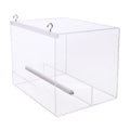 AVIONE ENCLOSED ACRYLIC BIRD FEEDER WITH PERCH 25X20CM