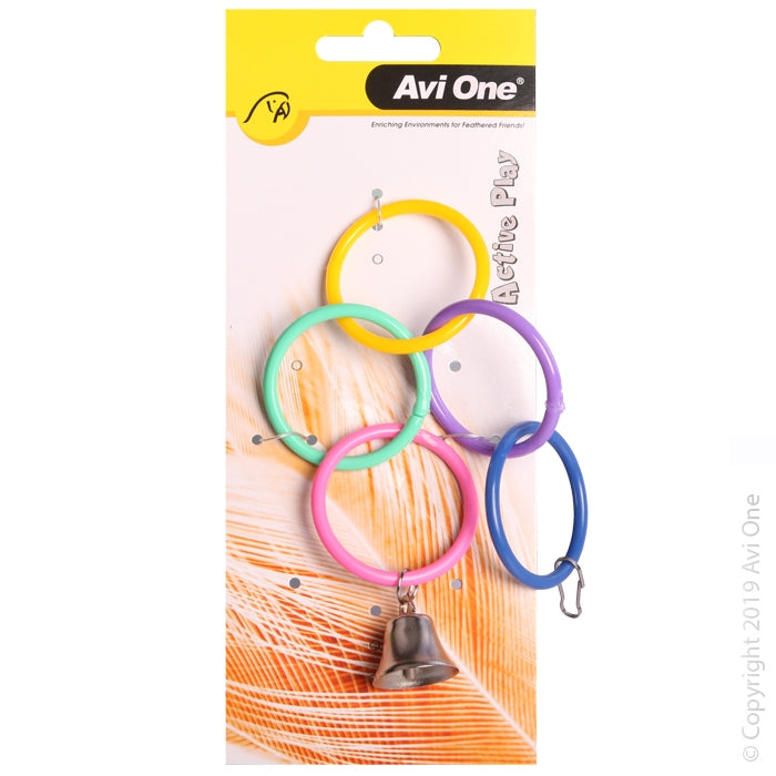 AVIONE BIRD TOY OLYMPIC RINGS WITH BELL