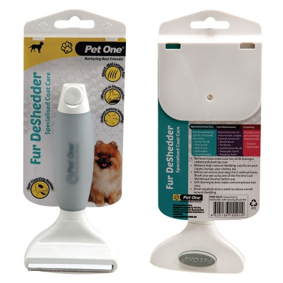 PETONE PET DESHEDDING BRUSH SELF CLEANING MEDIUM