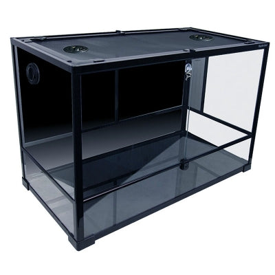 REPTILE ONE RTF GLASS TERRARIUMS HINGE DOOR BLACK ASST