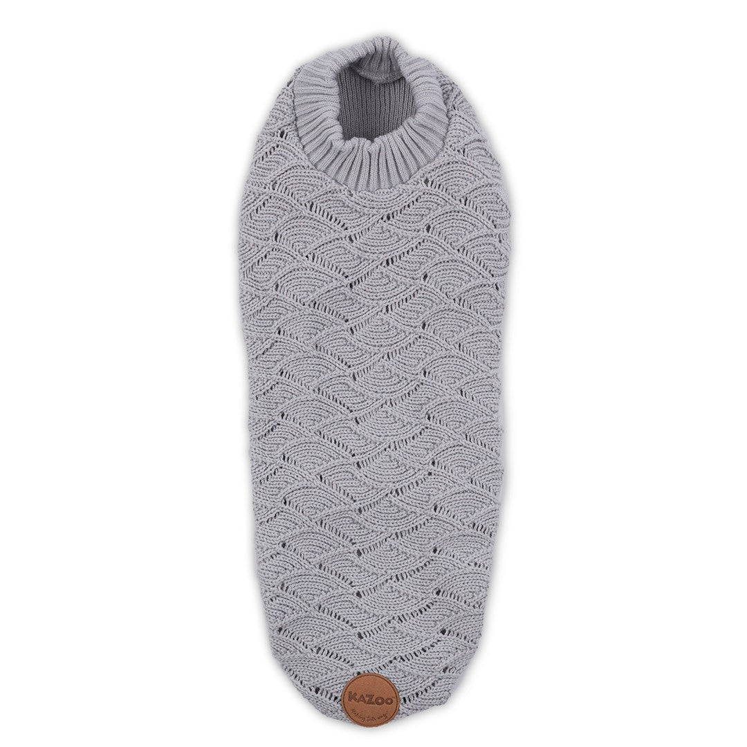 KAZOO DOG WAVE KNITTED JUMPER GREY