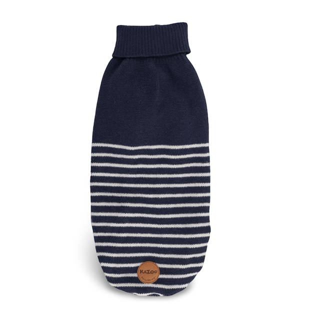 KAZOO DOG NAVY STRIPE KNITTED JUMPER