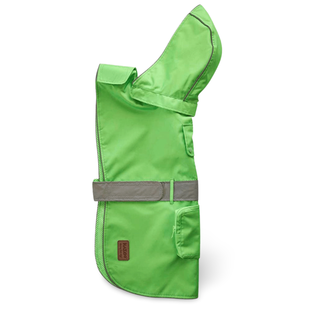KAZOO DOG RAINY DAYS COAT NEON GREEN