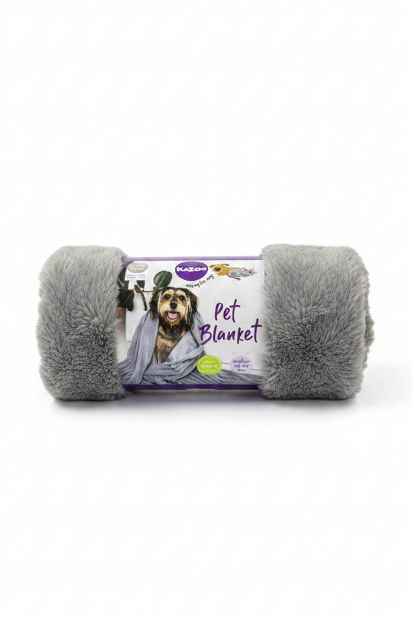 KAZOO RIBBED PET BLANKET GREY