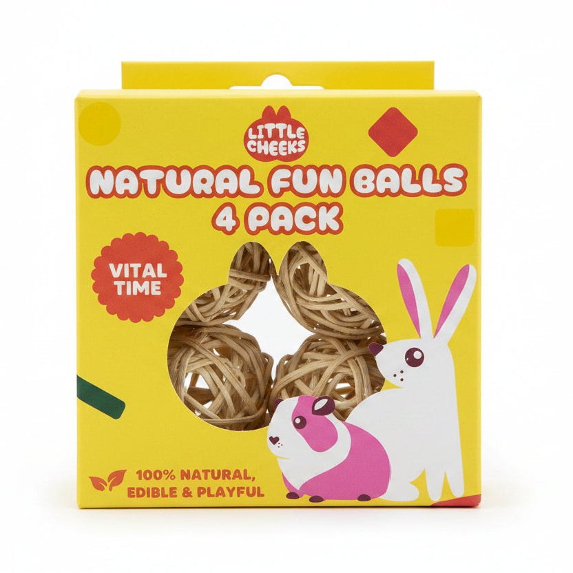 LITTLE CHEEKS NATURAL FUN BALLS 4PK