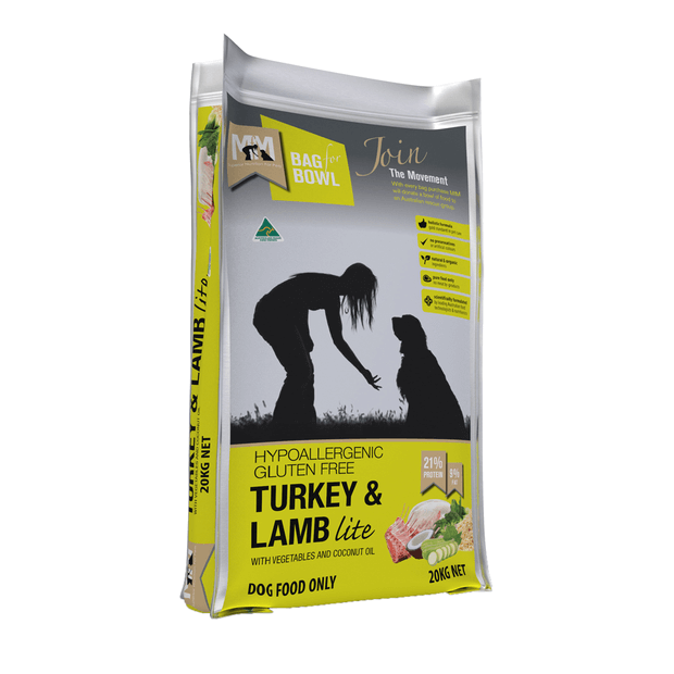 MEALS FOR MUTTS DOG TURKEY AND LAMB LITE 20KG