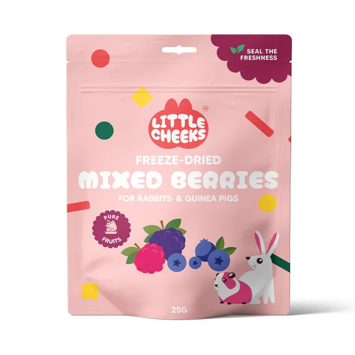 LITTLE CHEEKS FREEZE DRIED MIXED BERRIES 25G