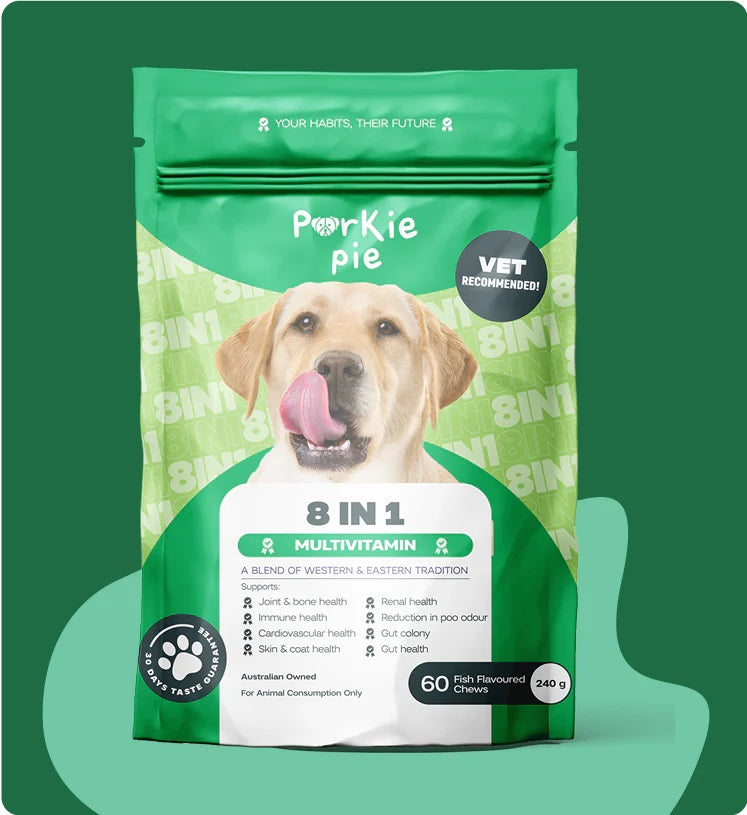 PORKIE PIE 8 IN 1 MULTIVITAMIN 240G 60CHEWS