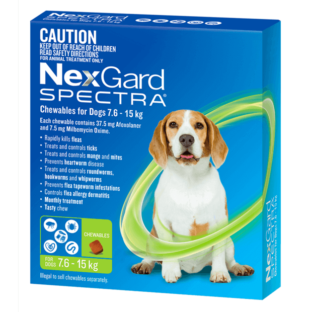 NEXGARD SPECTRA 7.6-15KG 3 PACK