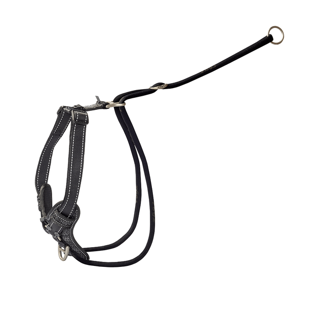 ROGZ STOP PULL HARNESS MED BLACK 32-52CM