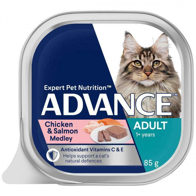 ADVANCE CAT CHICKEN AND SALMON MEDLEY 85G