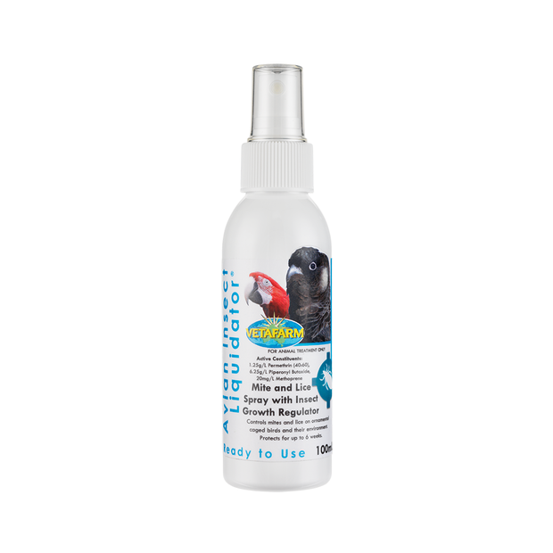 VETAFARM AVIAN INSECT LIQUIDATOR MITE AND LICE SPRAY 100ML