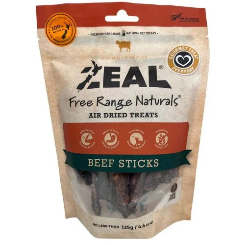 ZEAL FREE RANGE AIR DRIED BEEF STICKS 125G