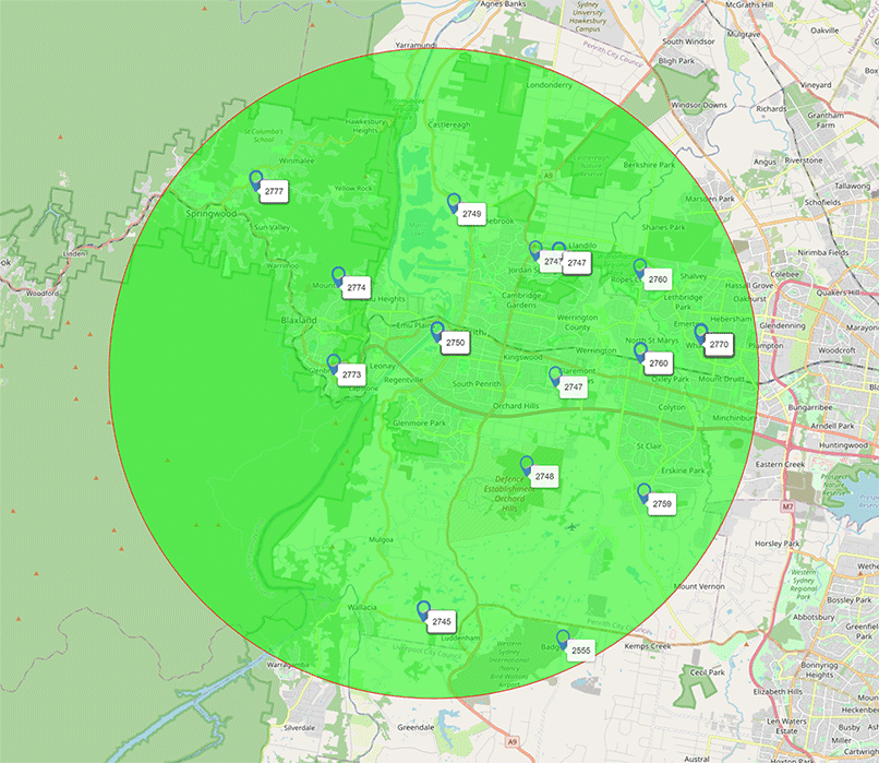 15kms fresh food zone