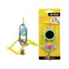 AVI ONE BIRD TOY ROUND MIRROR WITH GEOMETRIC BEADS