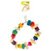 AVI ONE PARROT TOY WOODEN RING WITH ACRYLIC BEADS