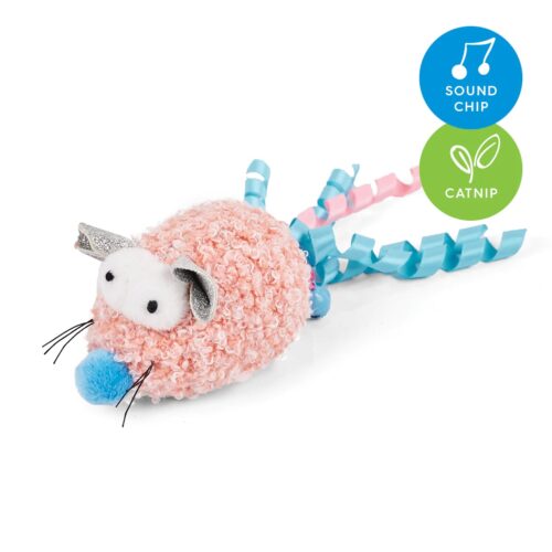 KAZOO PINKY MOUSE WITH SOUND CHIP AND CATNIP