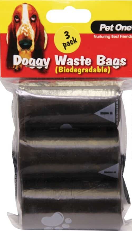 PET ONE DOG WASTE BAGS 3 PACK