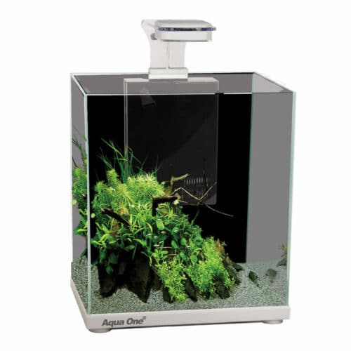 AQUA ONE FOCUS GLASS AQUARIUM 23L WHITE