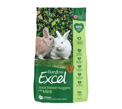 BURGESS EXCEL RABBIT NUGGETS WITH MINT 1.5KG